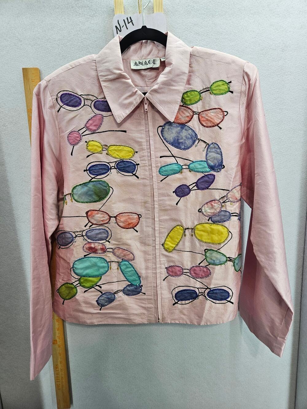 ANAGE 100% silk jacket, size XL